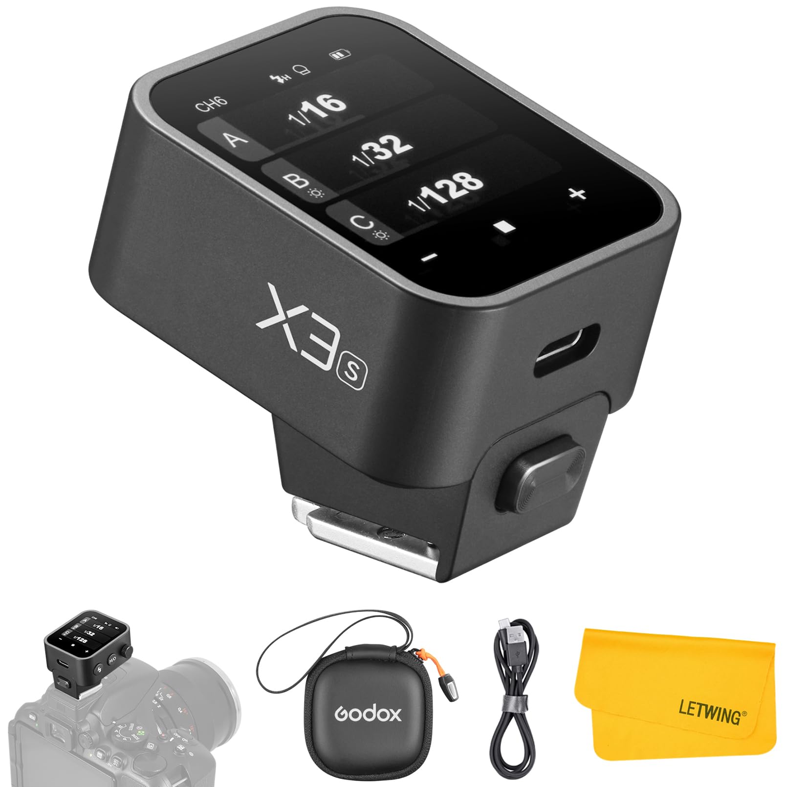 Godox X3S touchscreen TTL wireless flash trigger for Sony